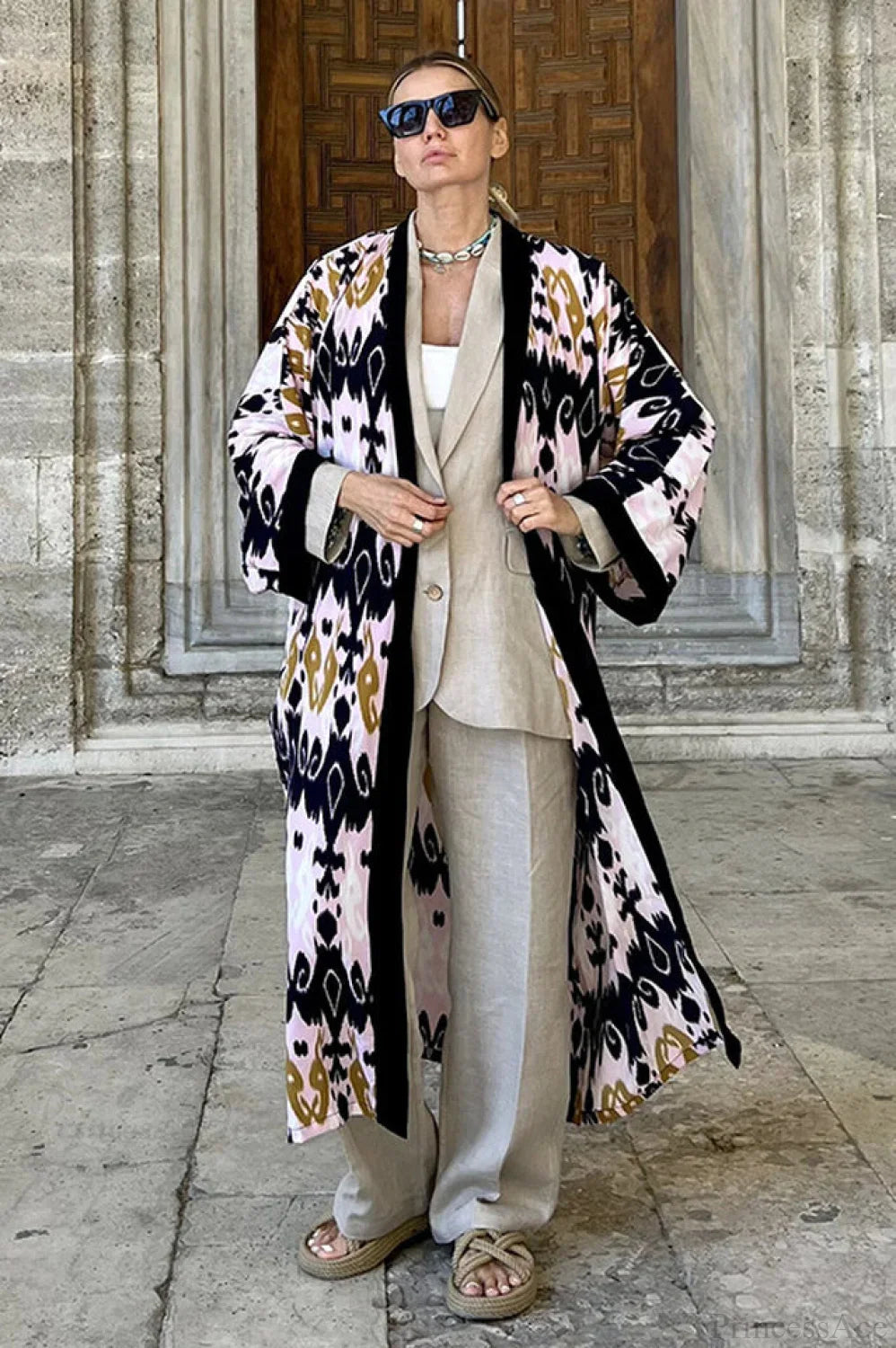 Brigitte One Of A Kind Ikat Maxi Kimono image 21