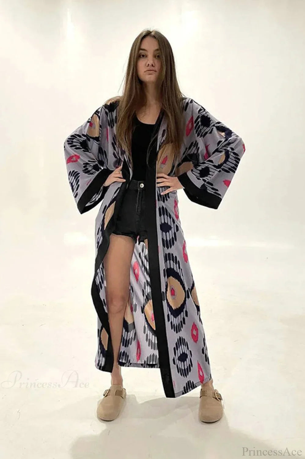 Brigitte One Of A Kind Ikat Maxi Kimono image 15