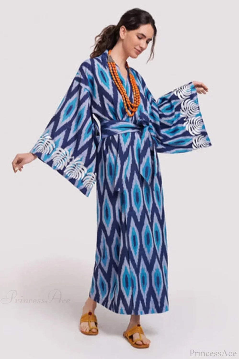 Brigitte One Of A Kind Ikat Maxi Kimono image 1