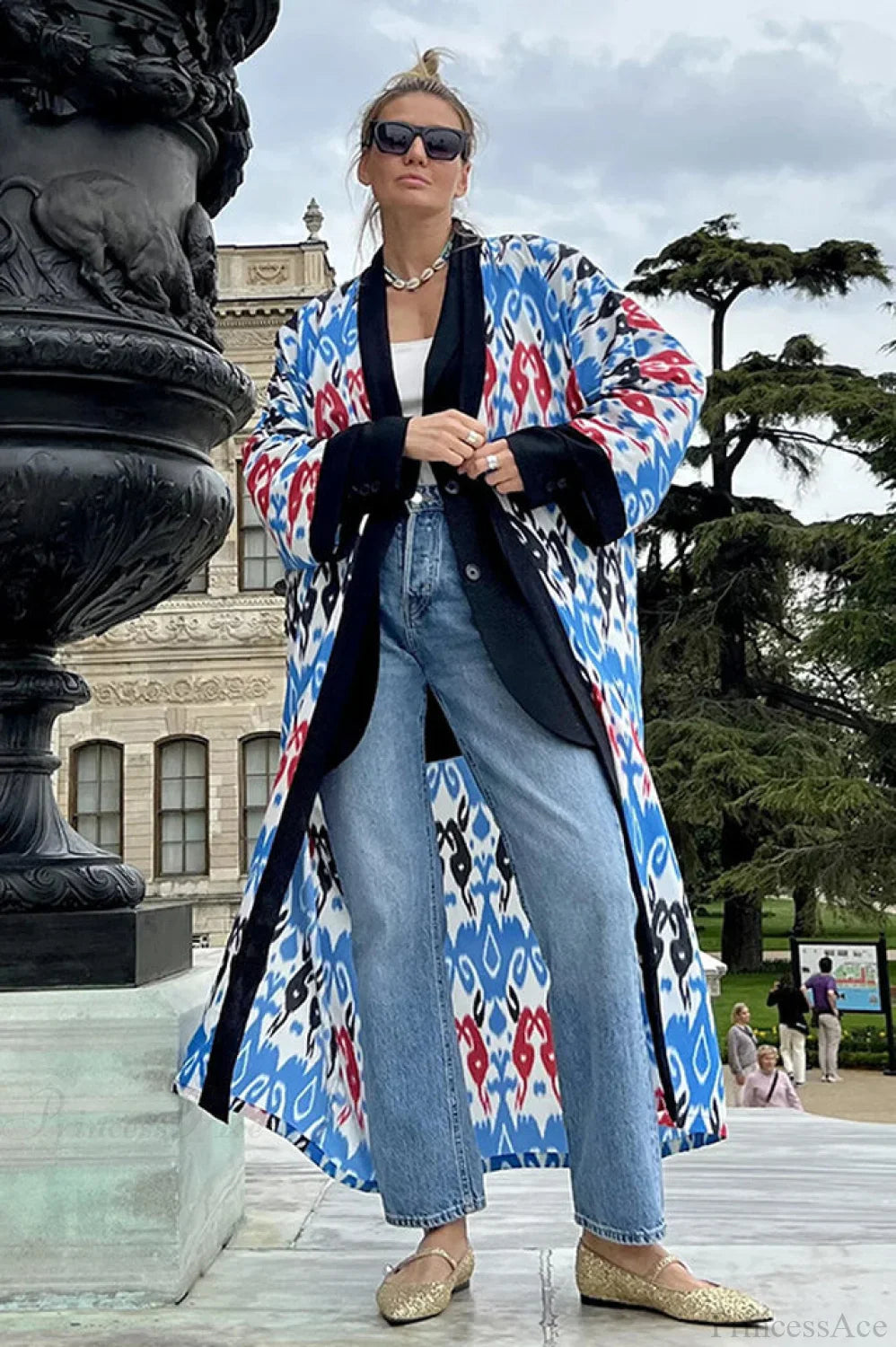 Brigitte One Of A Kind Ikat Maxi Kimono image 12