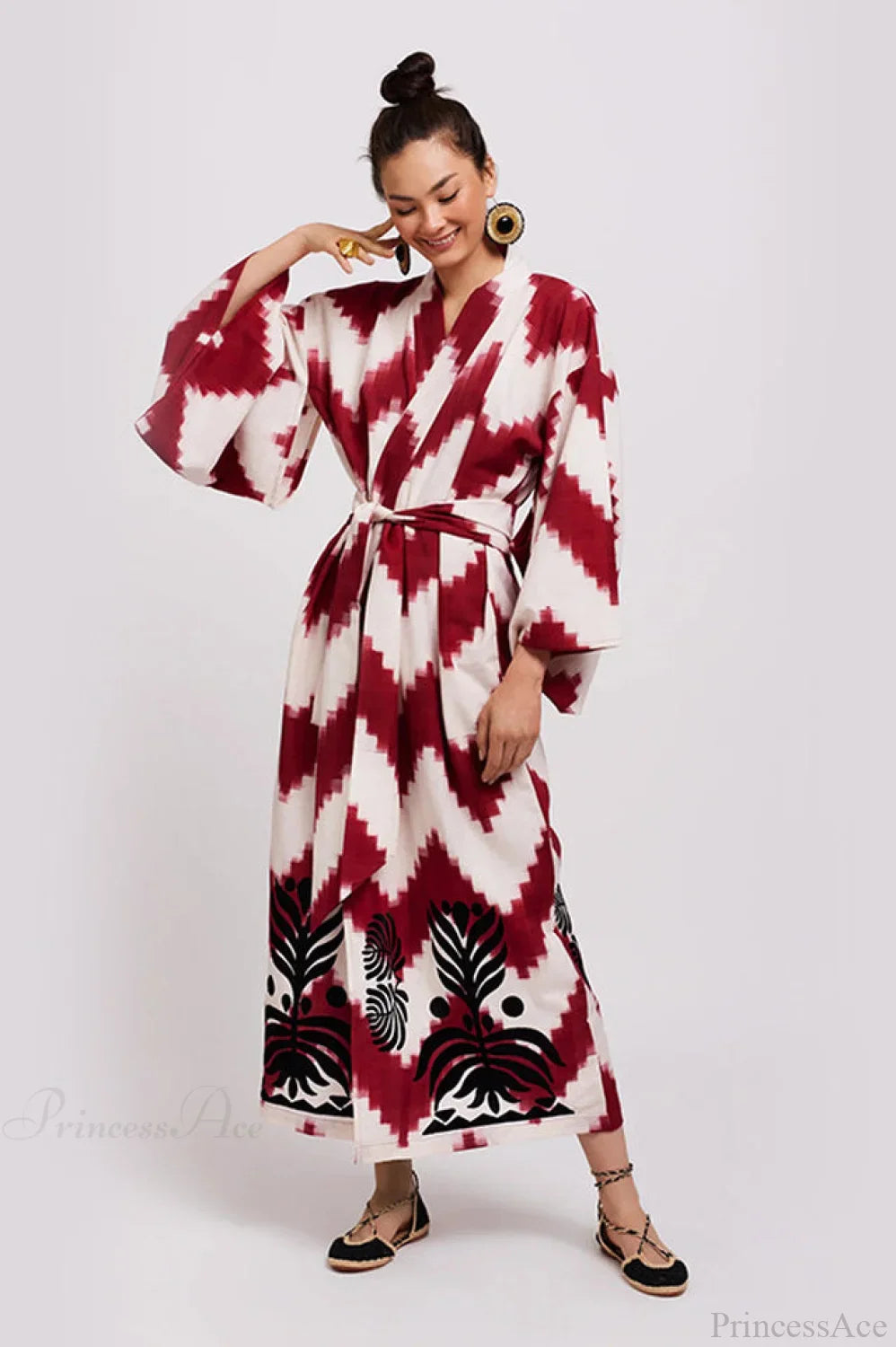 Brigitte One Of A Kind Ikat Maxi Kimono image 6