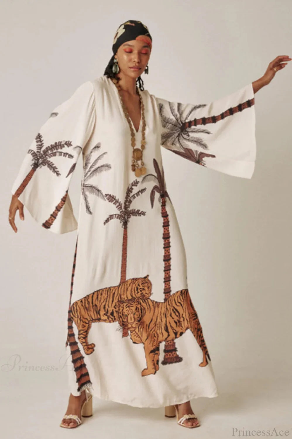Brigitte One Of A Kind Ikat Maxi Kimono image 17