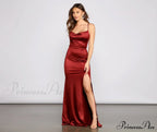 Bristol Formal Stylish Satin Lace-Up Dress image 2