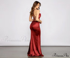Bristol Formal Stylish Satin Lace-Up Dress image 1
