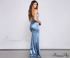 Bristol Formal Stylish Satin Lace-Up Dress image 6