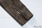 Brown Biker Stylish Faux Leather Jacket image 8