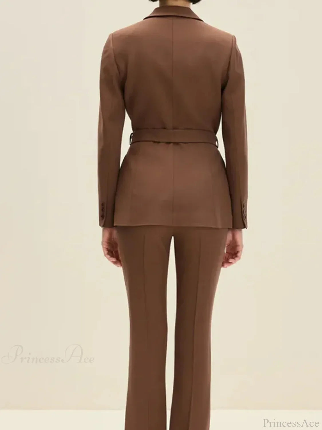 Brown Elegant Single Breasted Suit Coat image 6
