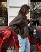 Brown Faux Leather Charming Black Lining Fur Jacket image 15