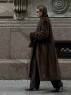 Brown Long Sleeve Plush Coat image 4