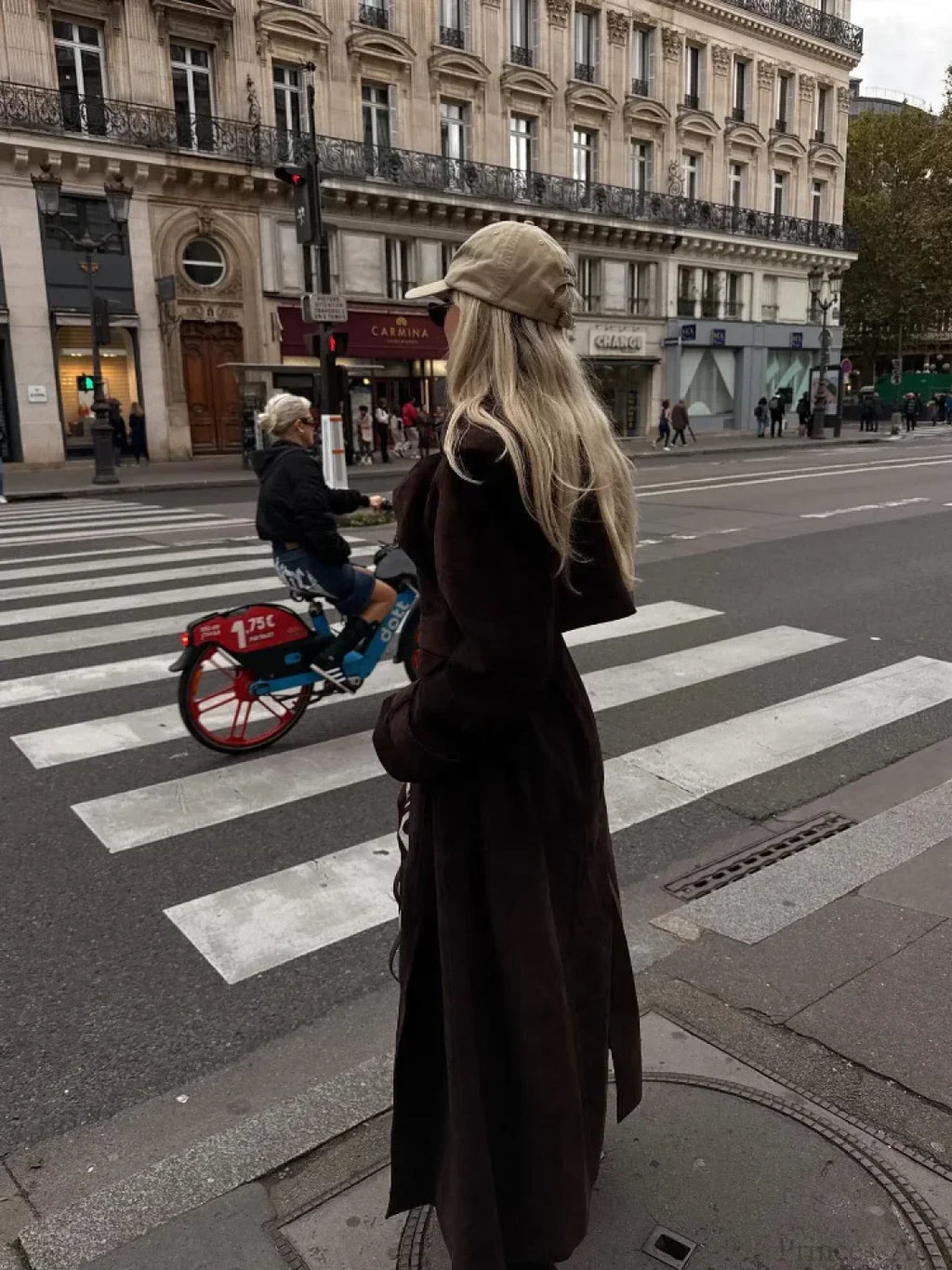 Brown Suede Leather Long Coat image 2