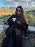Brown Woolen Short Coat image 1