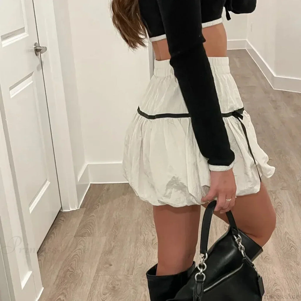 Bubble High Waist Balloon Skirt image 2
