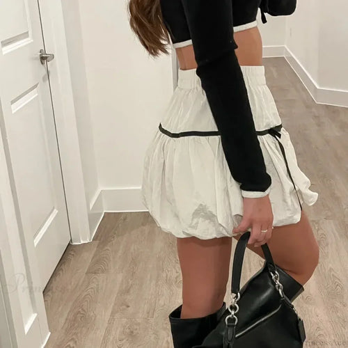 Bubble High Waist Balloon Skirt image 2