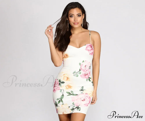 Budding Love Stylish Floral Mini Dress image 1