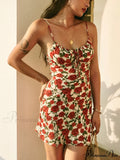 Bulgaria Roses Floral Trendy Backless Mini Dress image 1