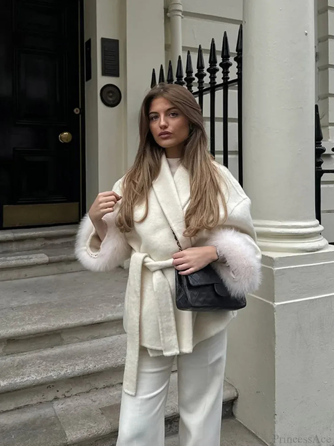 Burgundy Cuffed Woolen Coat image 3