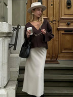 Burgundy Loose Long Sleeve Cardigan image 3