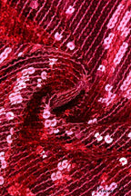 Burgundy Ruched Stylish Sequined Maxi Dress image 12