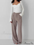 Business Casual Pleat Trendy Wide Leg Dress Pants image 1