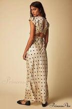 Butterfly Babe Lace Charming Polka Dot Maxi Dress image 6