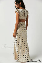 Butterfly Babe Lace Charming Polka Dot Maxi Dress image 3