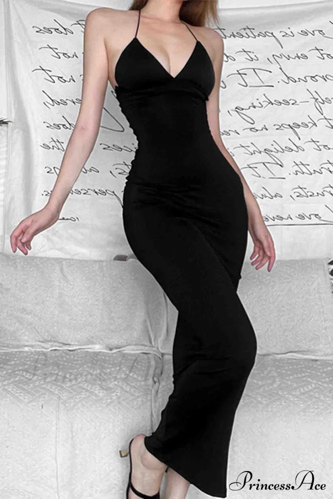 Butterfly Backless Midi Dress with Halterneck image 11