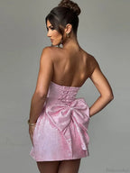 Butterfly Knot Backless Mini Dress image 5