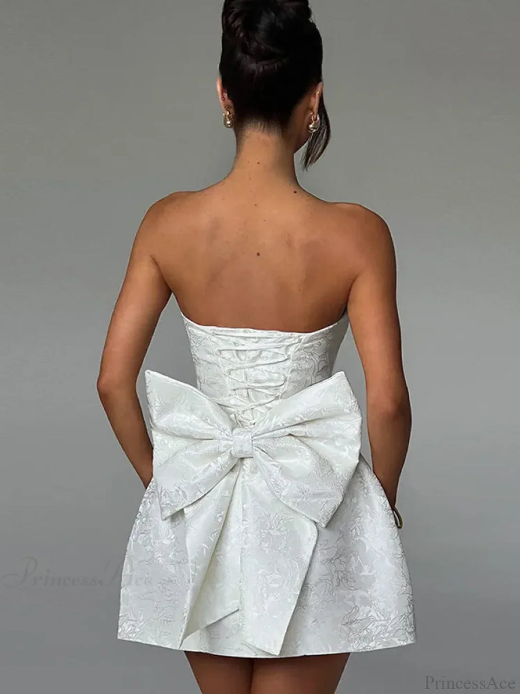 Butterfly Knot Backless Mini Dress image 3