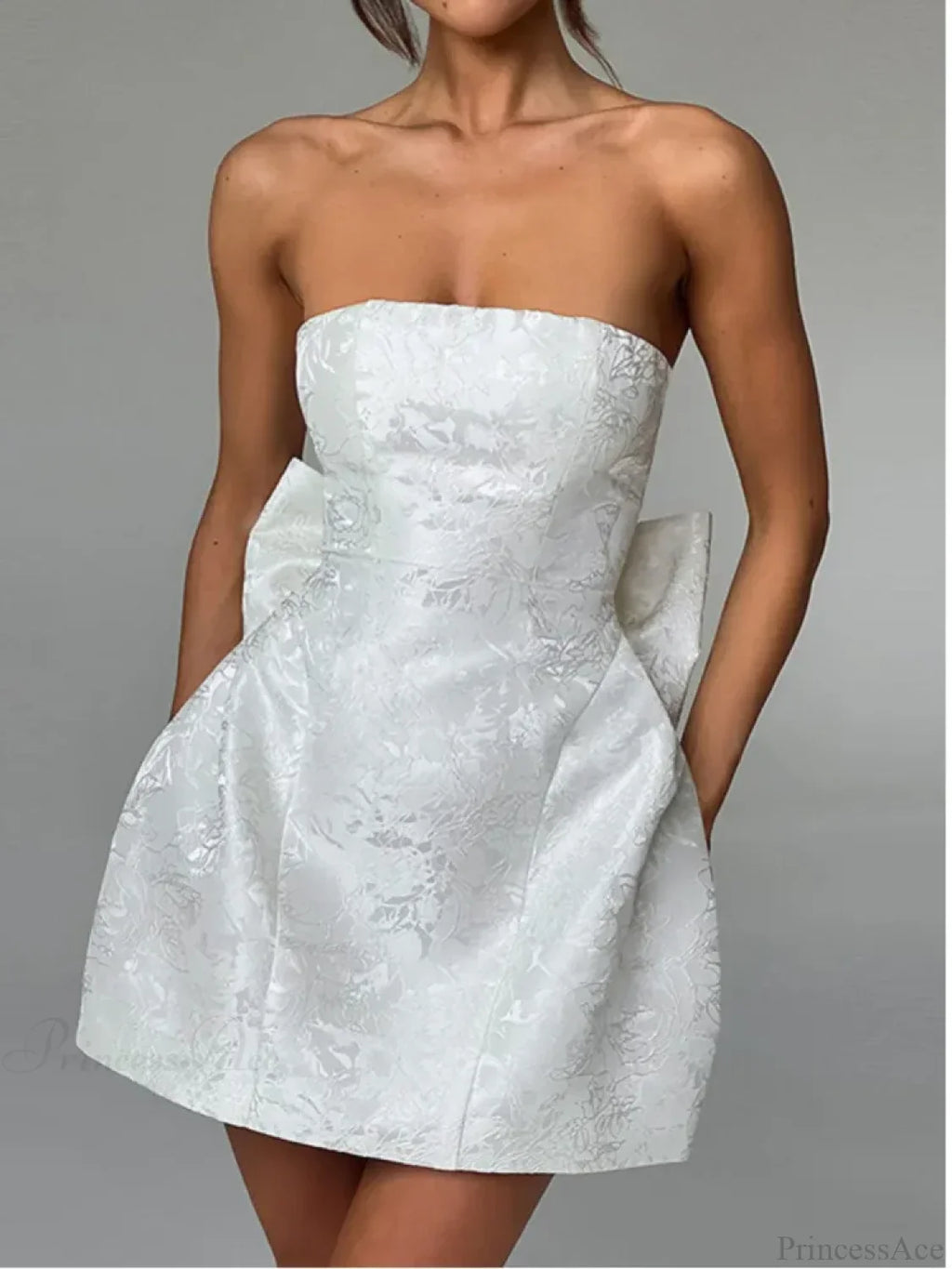 Butterfly Knot Backless Mini Dress image 1