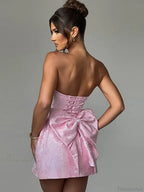Butterfly Knot Backless Mini Dress image 6