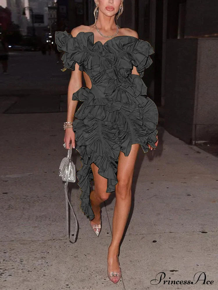 Butterfly Short Sleeve Trendy Bodycon Mini Dress image 13