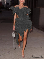 Butterfly Short Sleeve Trendy Bodycon Mini Dress image 13
