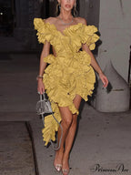 Butterfly Short Sleeve Trendy Bodycon Mini Dress image 10