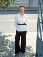 Button Down Cutout Trendy Long Sleeve Shirt image 4