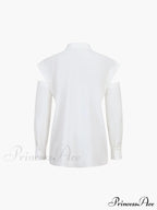 Button Down Cutout Trendy Long Sleeve Shirt image 3