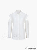 Button Down Cutout Trendy Long Sleeve Shirt image 2