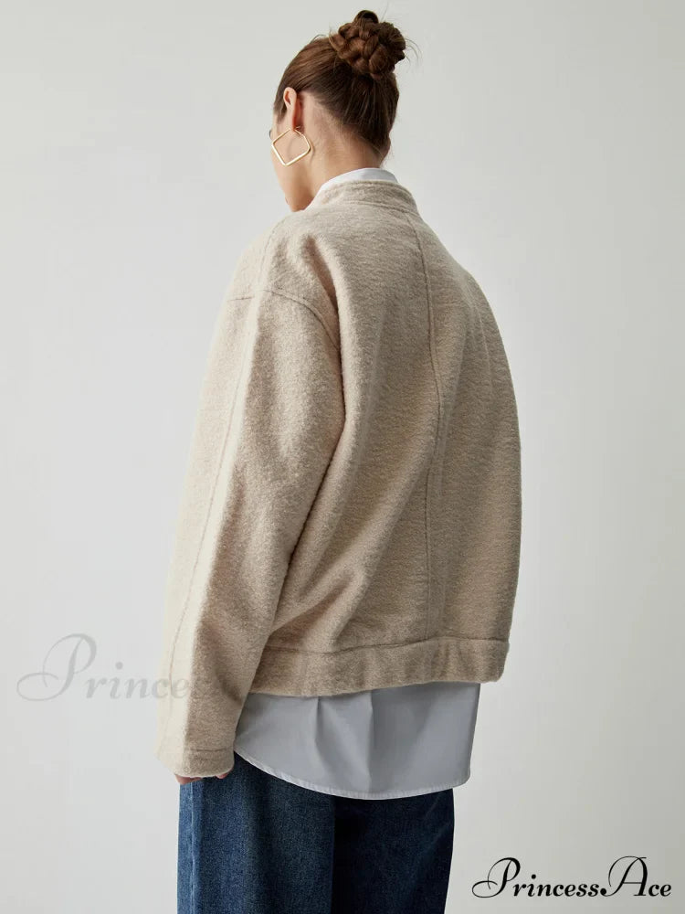 Button Down Double Trendy Pockets Bomber Jacket image 6
