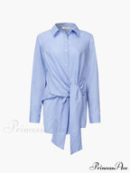 Button Down Graceful Tied Long Shirt image 7