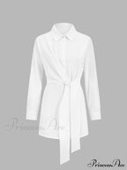 Button Down Graceful Tied Long Shirt image 2
