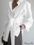 Button Down Graceful Tied Long Shirt image 1