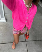 Button-Down Preppy Knit Cardigan image 5