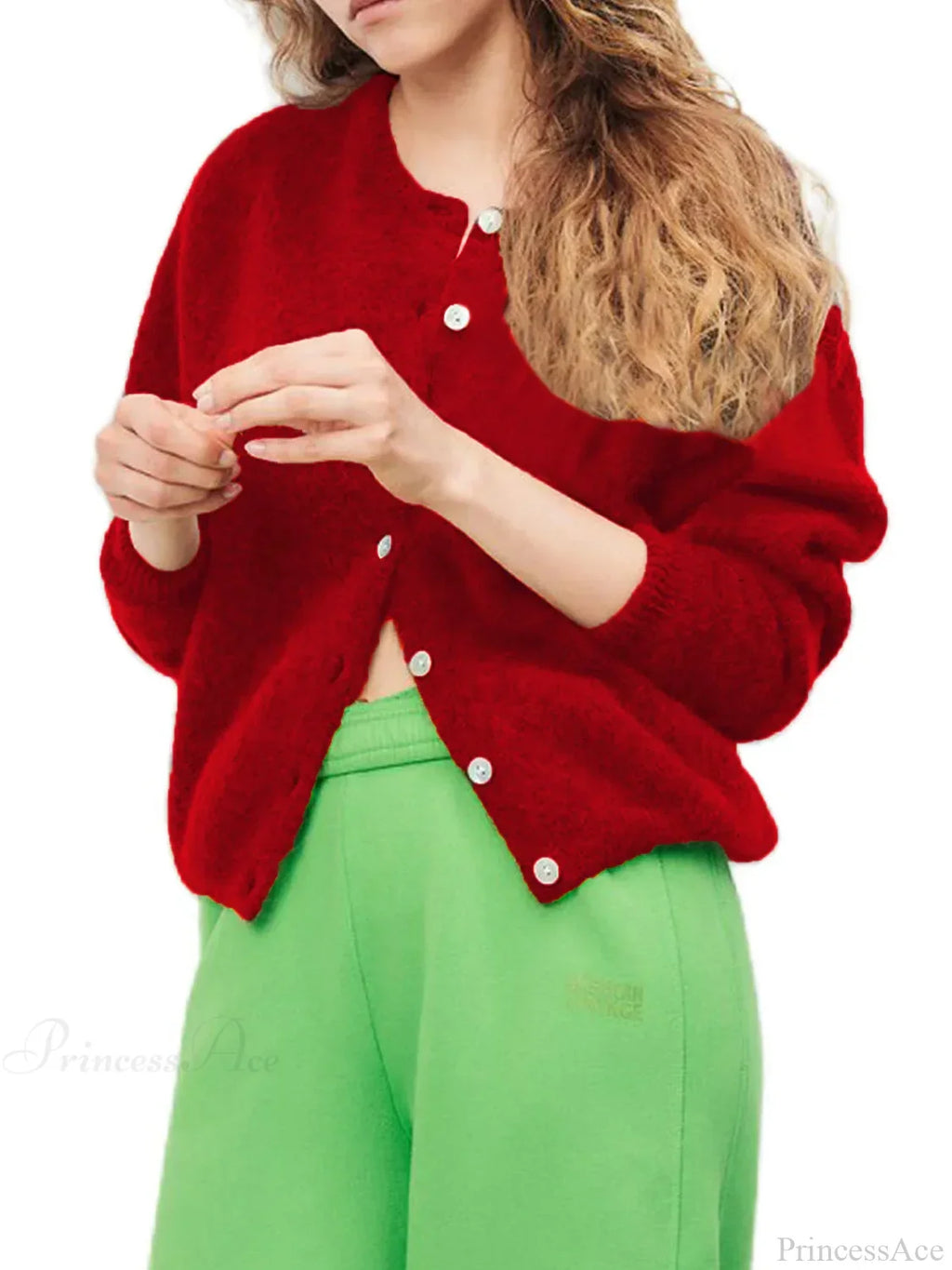 Button-Down Preppy Knit Cardigan image 3