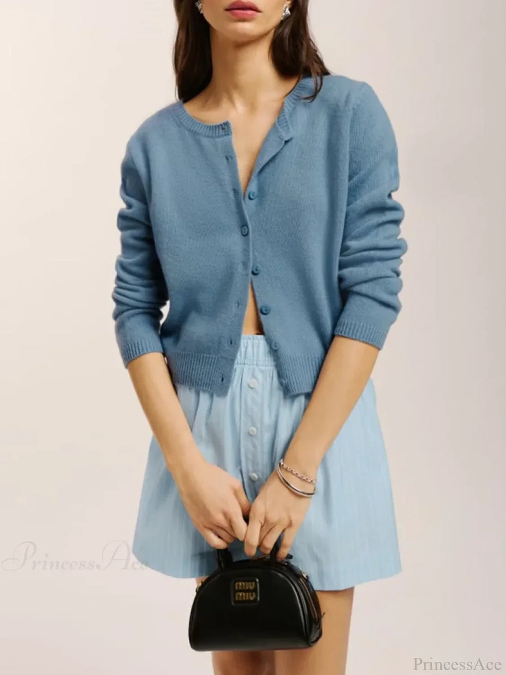 Button-Down Solid Long Sleeve Casual Soft Knit Cardigan image 6