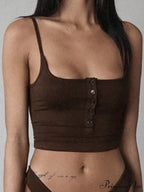 Button Front Graceful Corset Top image 1