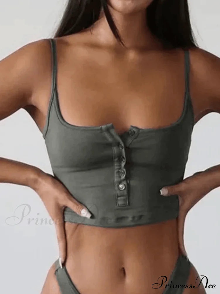 Button Front Graceful Corset Top image 5