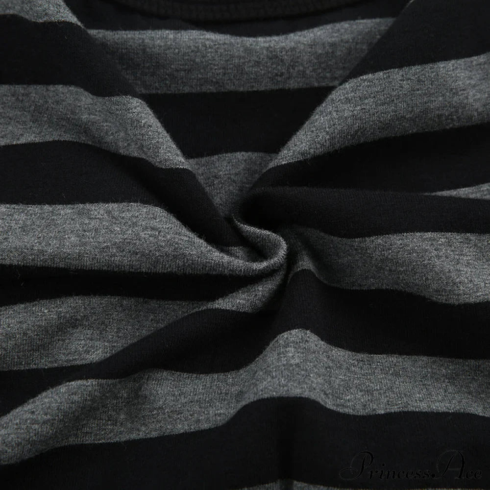 Button Full T Vintage V Crop Top Harajuku Neck Blouse Arm Knitted Women Grunge Tee Striped Y2K Outfits image 13