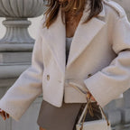 Button Patchwork Simple Fashion Coat image 9