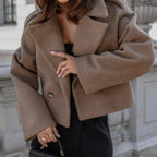 Button Patchwork Simple Fashion Coat image 11