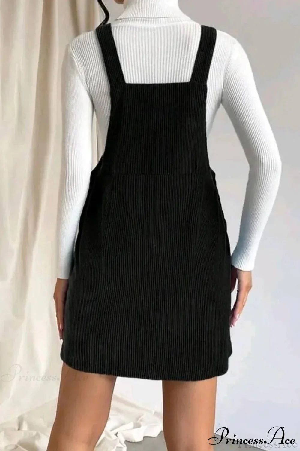 Button Strap Corduroy Dress image 5