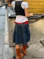 Button Up Eyelet Trendy Embroidery Crop Top image 5